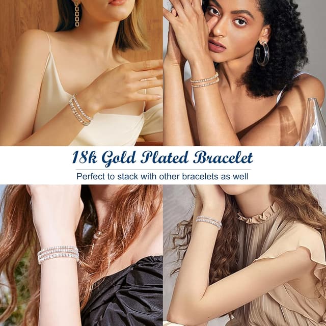 Thumbnail 5 de Moissanite Tennis Bracelet 1.79ct Adjustable Bracelet for Women