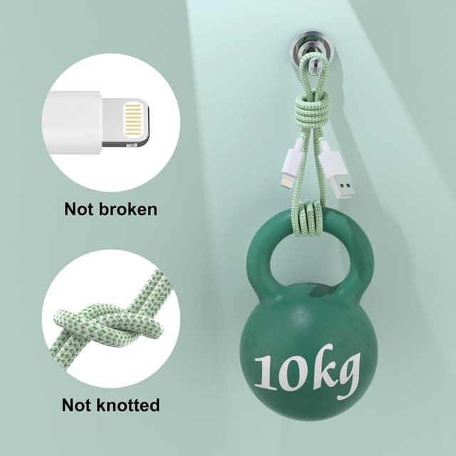 Detalle 2 de iPhone Charger Cable 6ft MFi Certified 4-pack