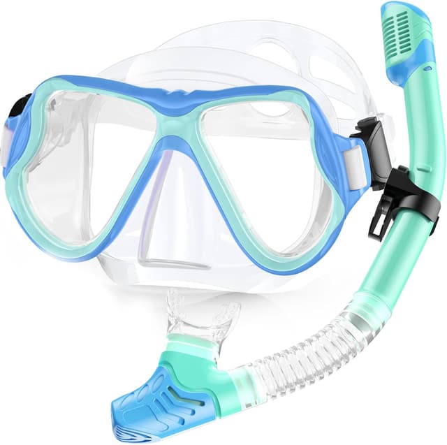 Detalle de Karvipark Dry Snorkel Set with Anti-Fog Panoramic 180° Goggles (Adult/Youth Snorkelling Gear)