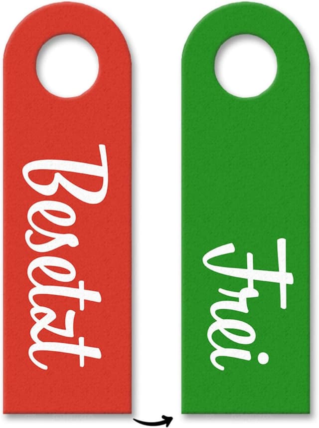 Detalle de trendaffe Besetzt oder Frei Türhänger 8x27 cm