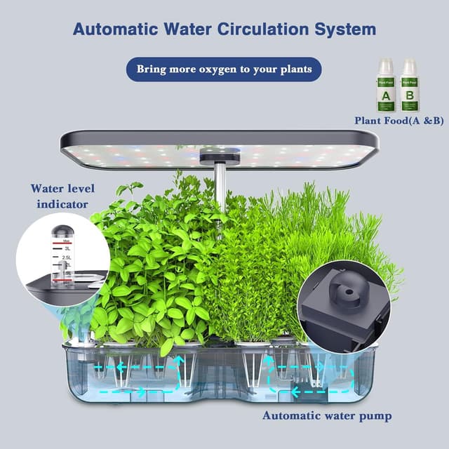 Thumbnail 3 de Yoocaa 12-Pod Hydroponics Growing System 19.4