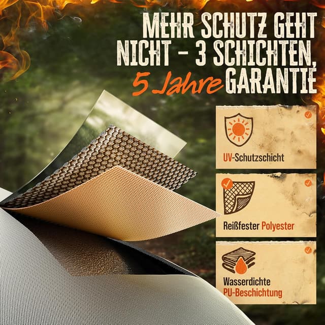 Detalle 2 de AMZBBQ Grillabdeckung wetterfest 80 x 115 x 65 cm