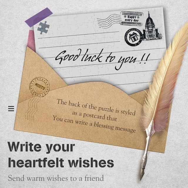 Detalle de MISITU 3er-Pack Mini-Puzzles (150 Teile) für Erwachsene – kompakte Kunst- und Knobelrunden