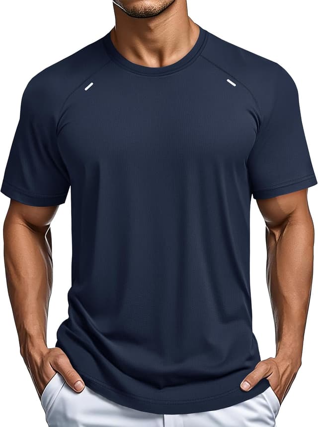 Detalle de MAGCOMSEN Men's Quick Dry Gym Shirt