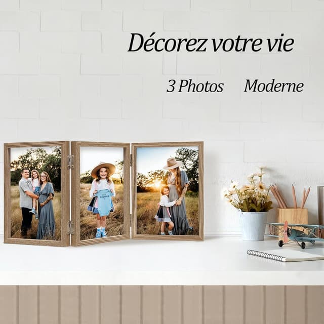 Detalle 2 de Cadre photo 13x18 triple AVEAX