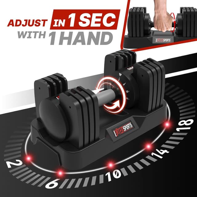 Detalle de EnterSports 18KG adjustable dumbbell