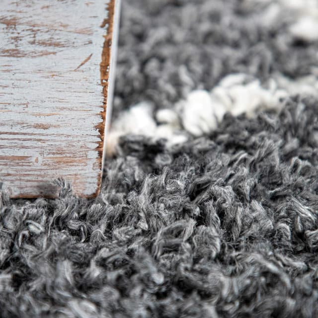 Detalle de Tapis shaggy 120x170 cm motif diamant