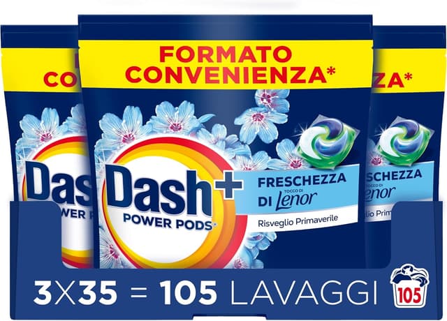 Detalle de Dash Power Pods detersivo lavatrice in capsule 105 lavaggi