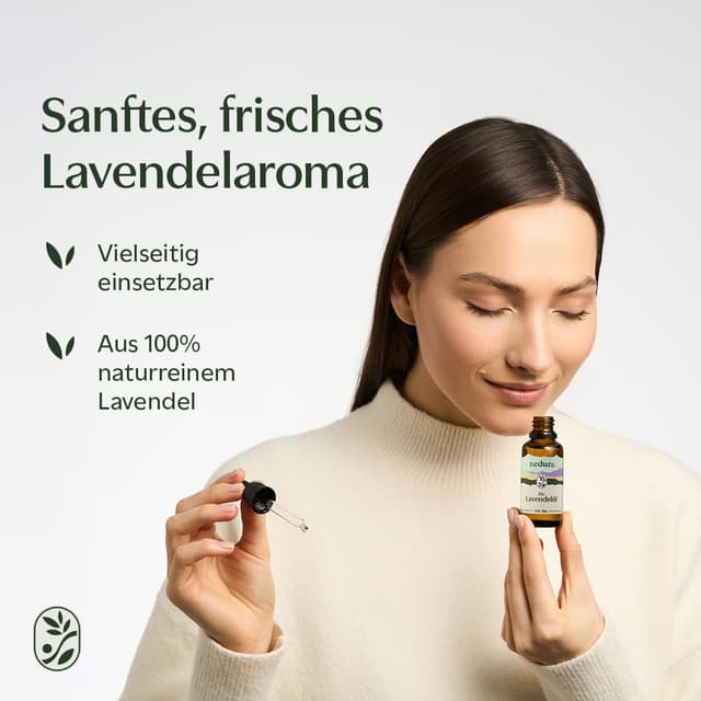 Detalle de nedura® BIO Lavendelöl (Lavandula angustifolia) – 100% naturreines ätherisches Öl, 30 ml