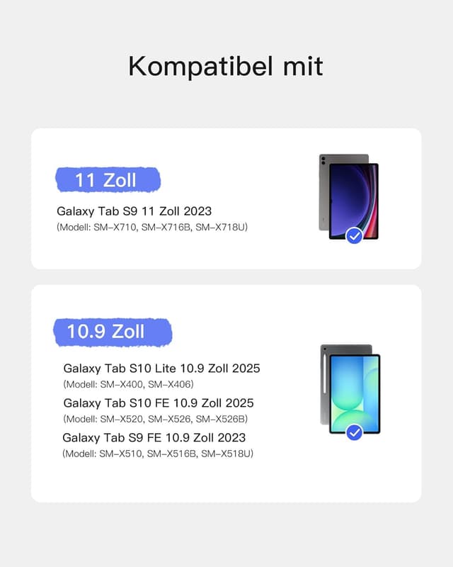 Detalle 2 de Inateck Hülle mit Tastatur für Galaxy Tab S10 FE