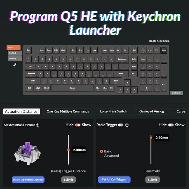 Detalle 2 de Keychron Q5 HE Wireless Tastatur 96%