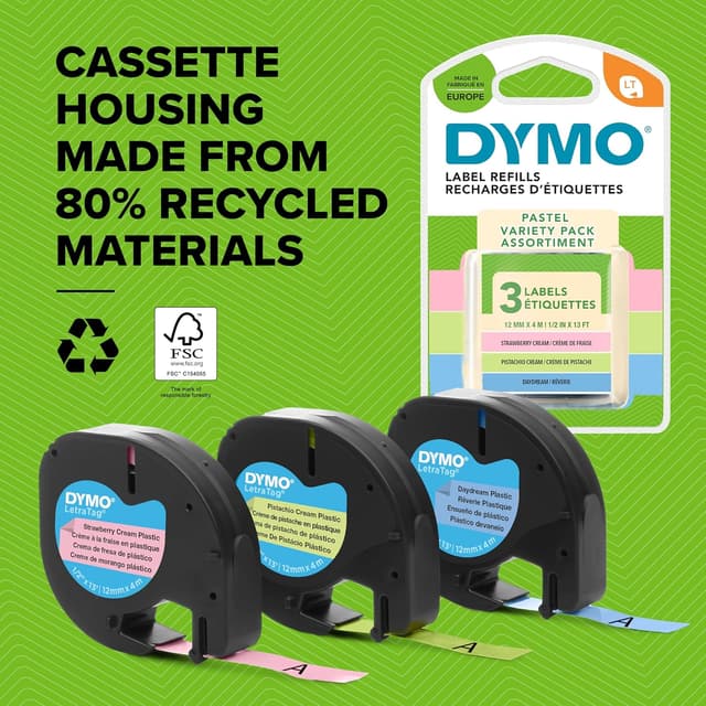 Detalle de DYMO LetraTag etichette 12 mm x 4 m