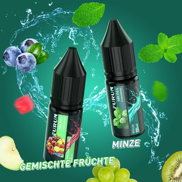 Detalle de Aromakonzentrat 5x10 ml Hochdosiertes Lebensmittelaroma – zum einfachen Mischen für Kochen, Backen & Getränke