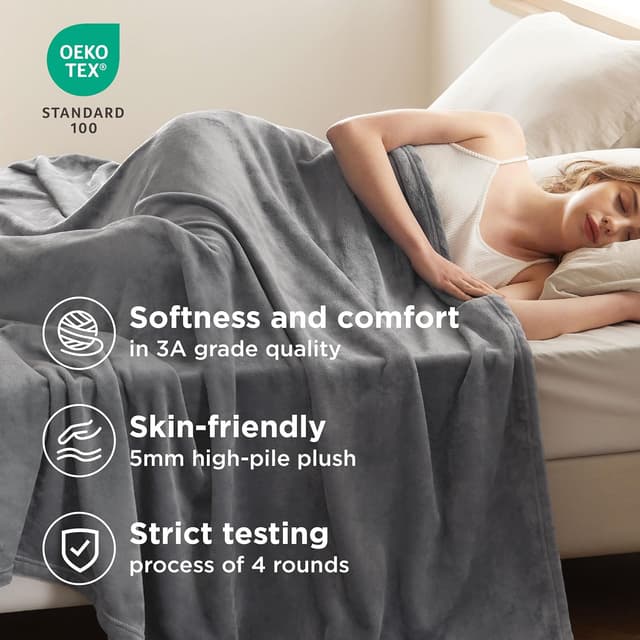 Detalle de Fleece blanket 220x240 cm for bed