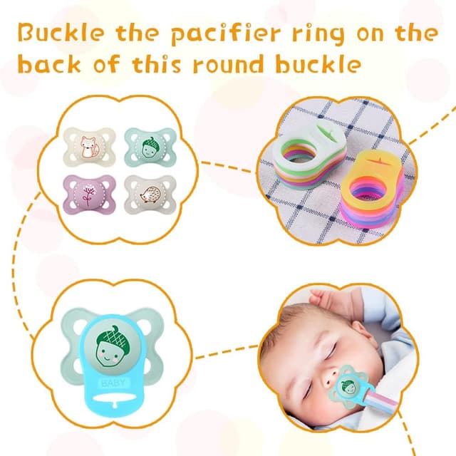 Detalle de Vicloon anello in silicone con adattatori per ciuccio (12 pezzi)