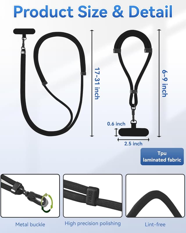 Thumbnail 2 de VVAAGG Cell Phone Lanyard 1 adjustable length