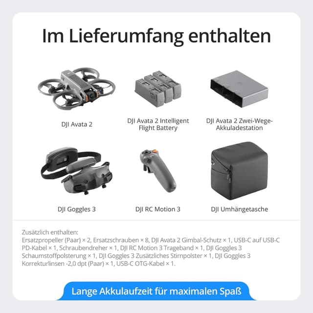 Thumbnail 5 de DJI Avata 2 Fly More Combo 69 Minuten đ