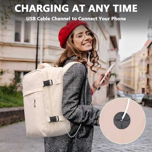 Thumbnail 6 de KIRFEIHT Mochila de cabina 40x30x20 cm (24L) con puerto USB para viaje y negocios