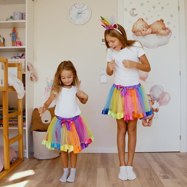 Detalle 1 de hifot Rainbow Unicorn Tutu Skirt for Girls