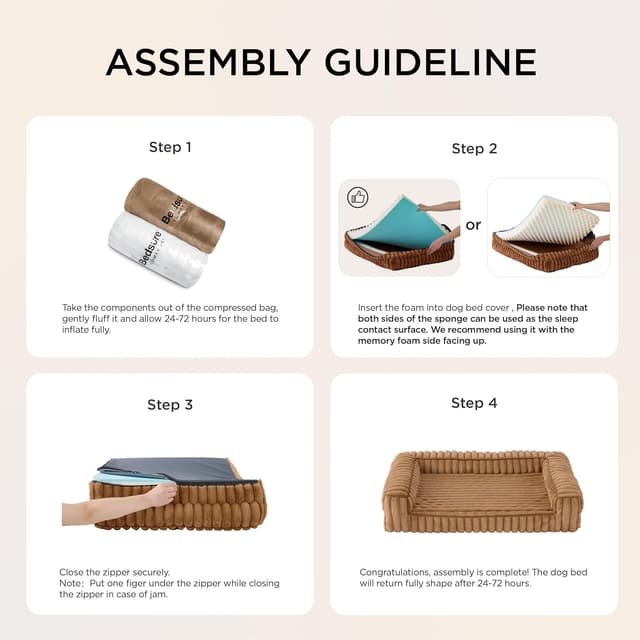 Thumbnail 6 de Bedsure Orthopedic Dog Bed 89x64x18cm