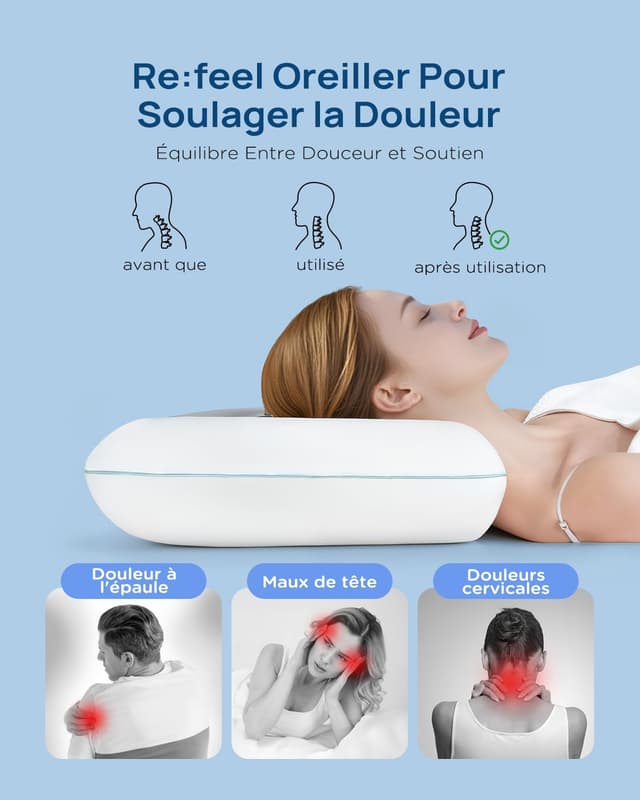 Thumbnail 2 de Releep Oreiller Moelleux rafraîchissant 40x60