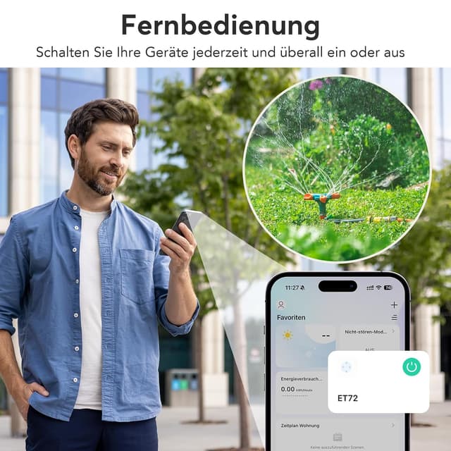 Detalle de EIGHTREE WLAN Außensteckdose IP44 mit Timer