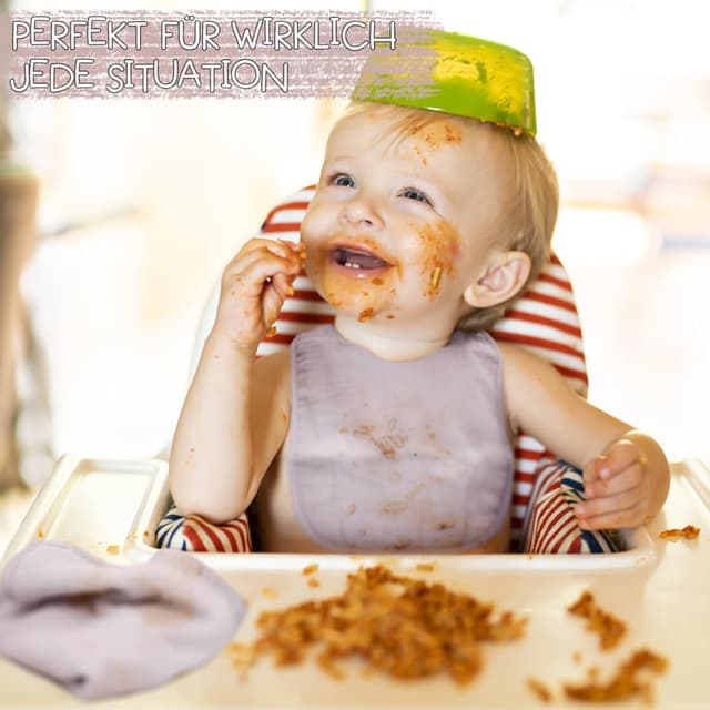 Thumbnail 4 de Milaboo® 4er Set Lätzchen Baby Geschenkset zur Geburt (Dunkelgrau) aus 100% Bio-Baumwolle