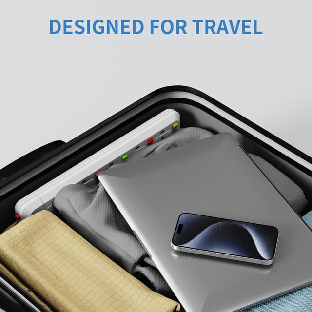 Detalle de Mscien 1M Extension Lead 5-Way Surge Protected Power Strip