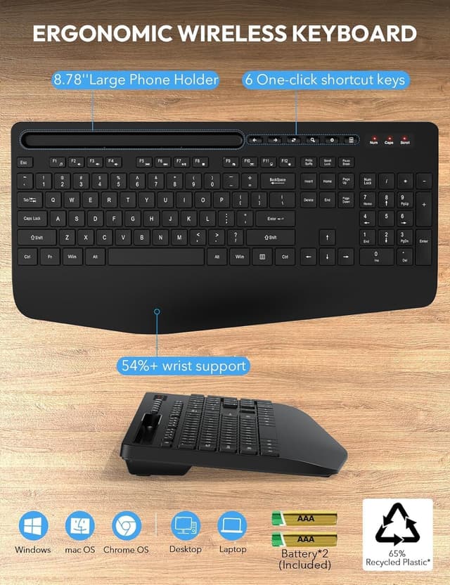 Thumbnail 5 de SABLUTE Wireless Keyboard Combo 33 ft ⌨