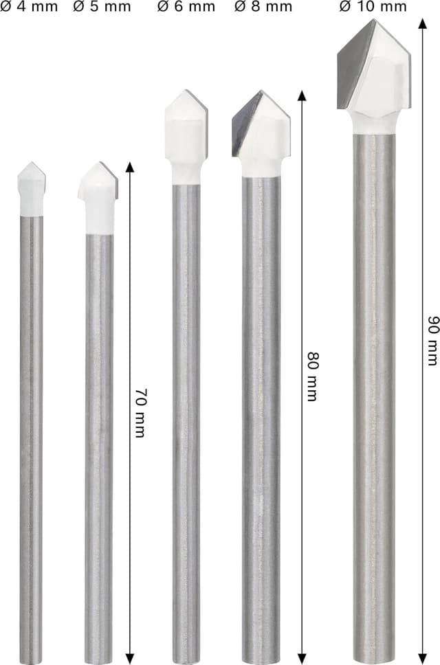 Detalle 1 de Bosch CYL-9 SoftCeramic brocas para azulejos Ø 4–10 mm 🛠