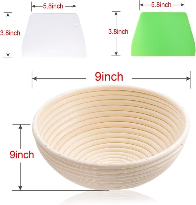 Thumbnail 1 de Wwyybfk Banneton Bread Proofing Basket 9.8" 🥖