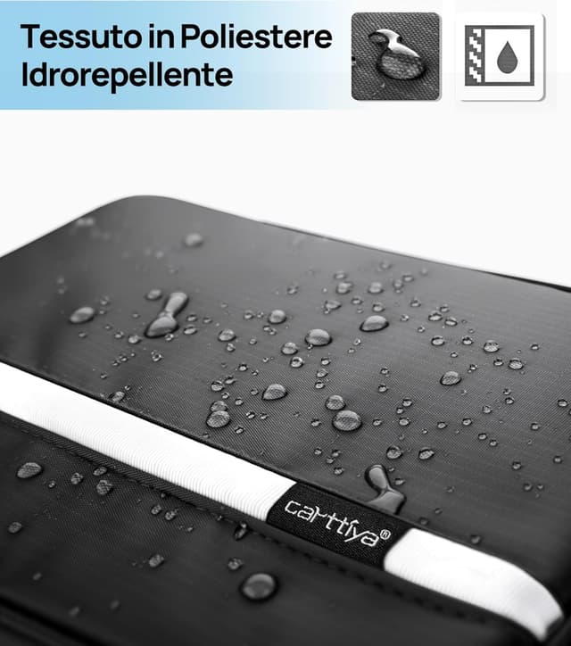 Detalle 2 de Carttiya Beauty Case da Viaggio grande impermeabile con gancio in metallo (Nero)