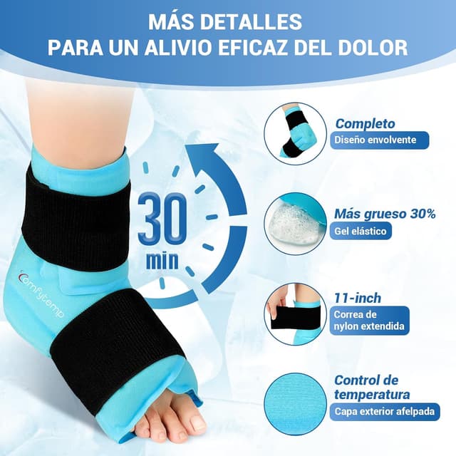 Detalle 2 de Comfytemp Bolsa de Hielo para Tobillo Grande