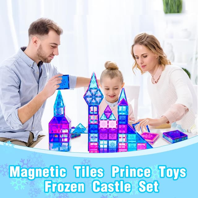 Detalle 2 de Xekel Magnetic Tiles 100 pcs magnetic building blocks 🧩