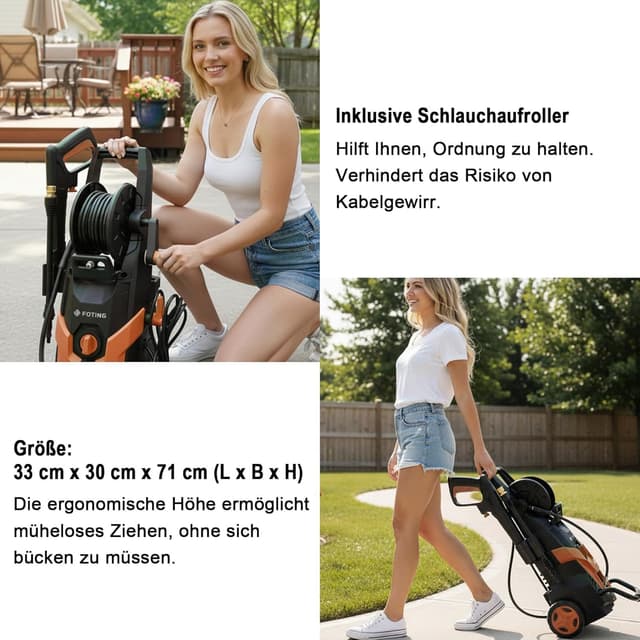 Detalle de Hochdruckreiniger 180 Bar mit 6-in-1-Düse