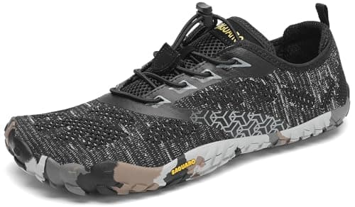 Detalle de SAGUARO Barefoot minimalistas para training y trail (negro tinta) – talla 45 EU