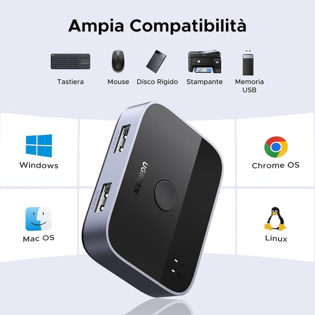 Thumbnail 5 de UGREEN Switch USB 3.0 KVM 5 Gbps 2 porte