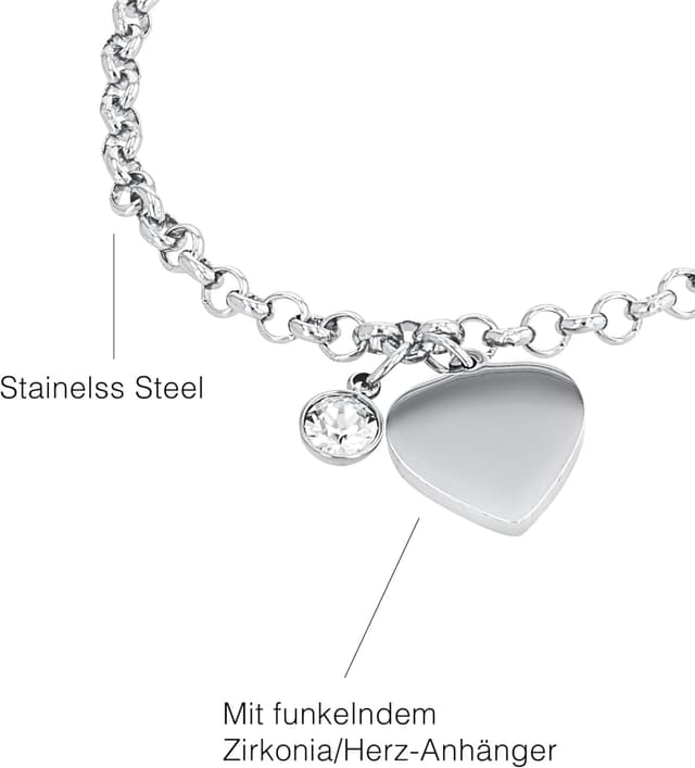 Detalle 1 de s.Oliver Pulsera corazón plata 925