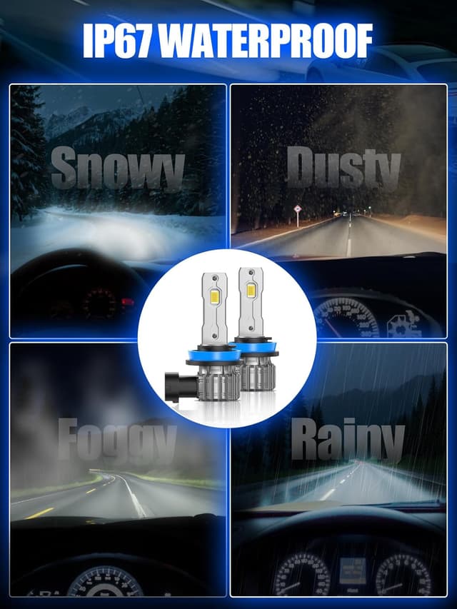 Thumbnail 5 de FTEVAR H11/H8/H9 LED Bulb 30000LM Pack of 2