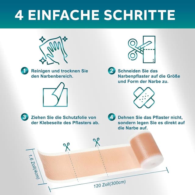 Thumbnail 4 de Silikon Narbenpflaster 4x300 cm