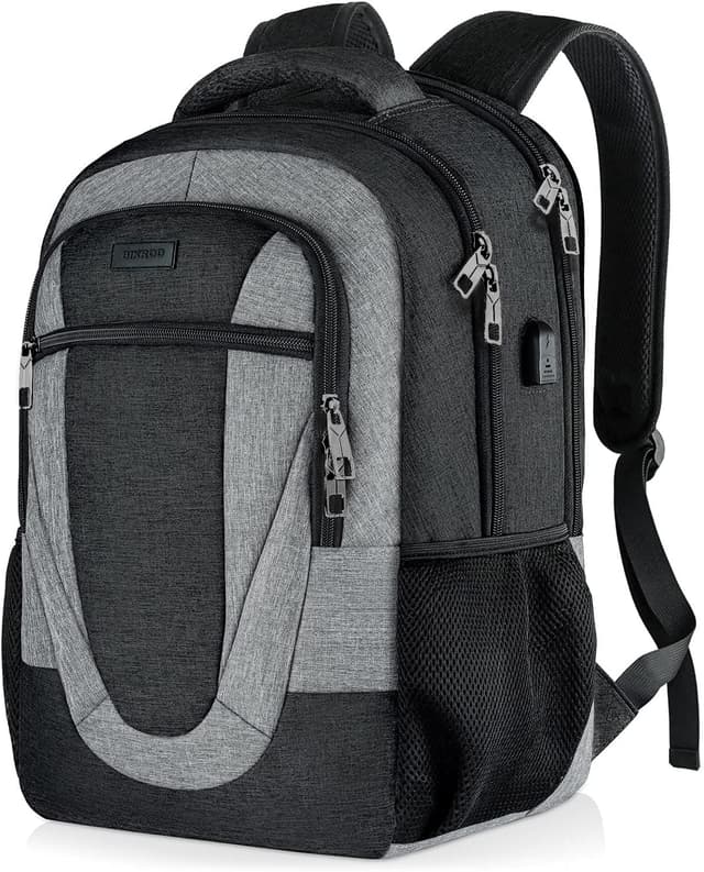 Detalle de BIKROD Rucksack für Damen & Herren mit 17,3-Zoll-Laptoptasche, USB-Anschluss und Anti-Diebstahl-Schutz
