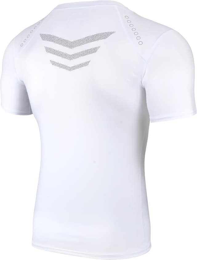 Detalle de AMZSPORT Chemise de compression à manches courtes pour hommes – séchage rapide et tissu respirant