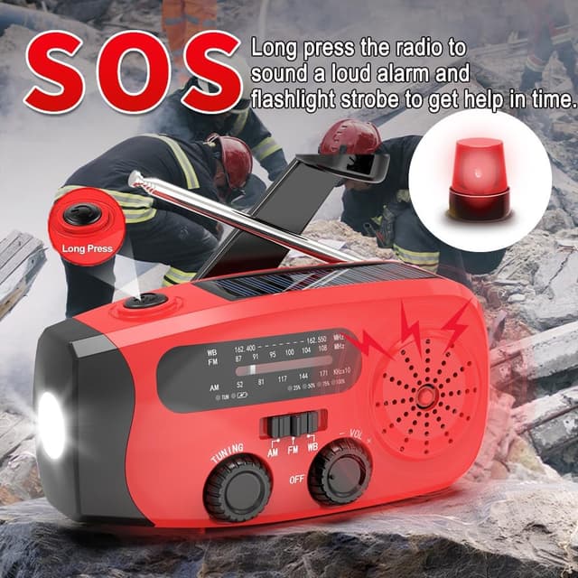 Thumbnail 5 de Radio Solare a Carica Manuale 2000 mAh