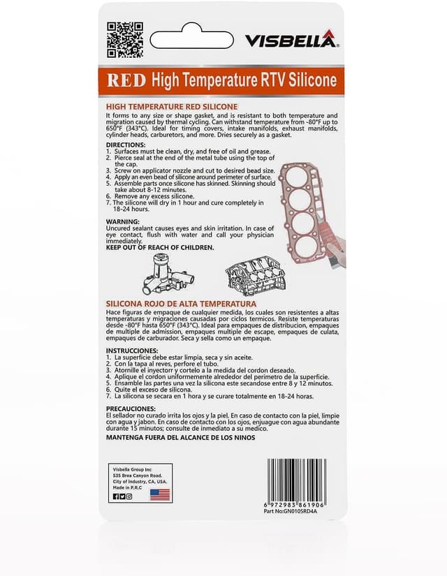 Thumbnail 1 de Visbella Neutral RTV Junta Eléctrica Resistente 315 °C