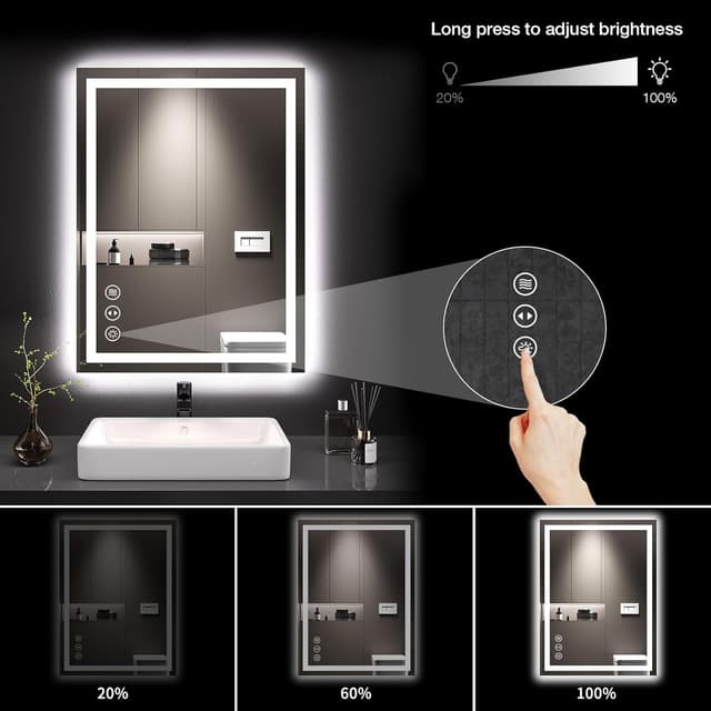 Thumbnail 3 de LOAAO 24x32 LED Bathroom Mirror