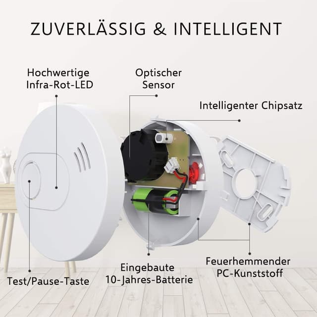 Thumbnail 6 de ELRO FS1510 2er-Set Rauchmelder (EN14604) mit magnetischem Befestigungsset – mit 10-Jahres-Batterie