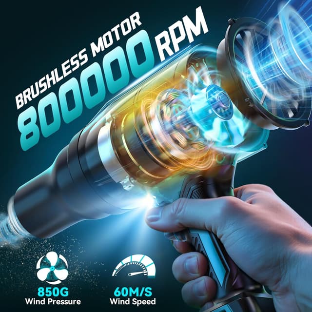 Detalle 2 de Ecarke Akku-Laubbläser Turbo 80.000 U/Min