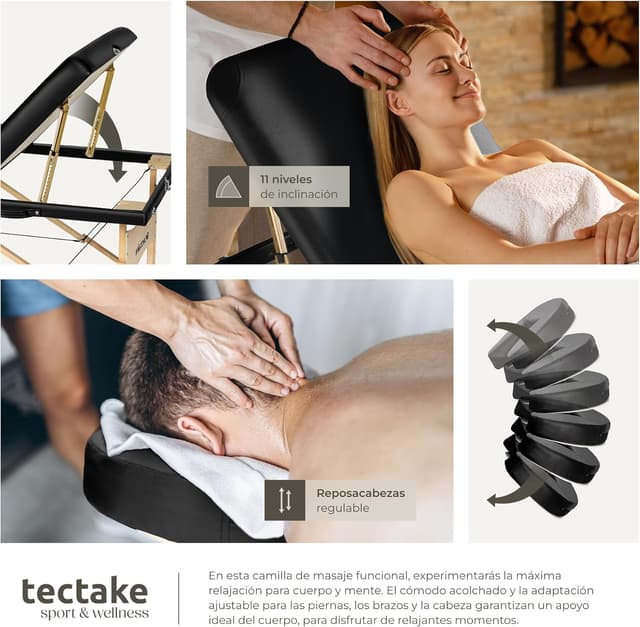 Thumbnail 6 de tectake Camilla Masaje Plegable 218x102