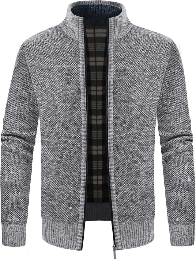 Thumbnail 6 de GLESTORE Strickjacke für Herren als Trachtenjacke Cardigan mit Fleece-Optik