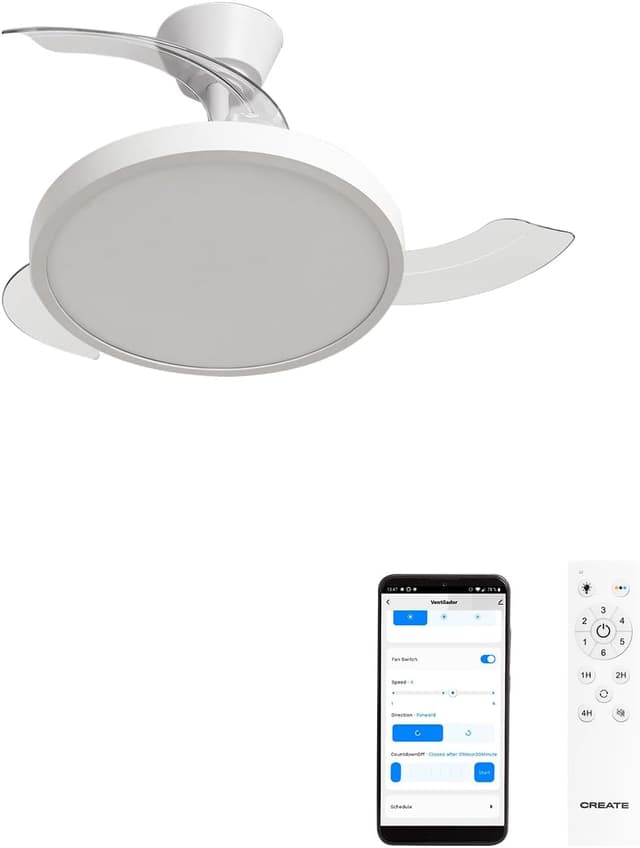 Detalle de CREATE WIND CLEAR STUDIO Ventilador techo 91 cm